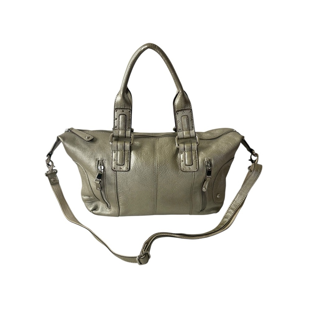 Tignanello metallic bronze leather bag (b20)